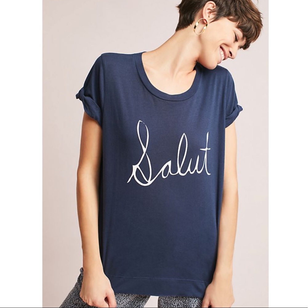 Anthropologie T La Salut Graphic Tee
